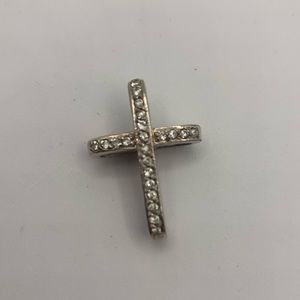 Silver with Stones Cross Pendant